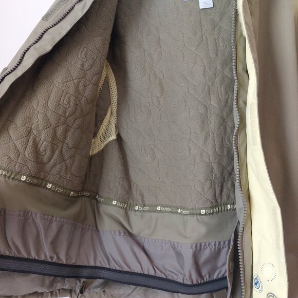 Burton Olive Green Two Toned Snowboard / Ski Snow Jacket Size Small - Picture 14 of 16